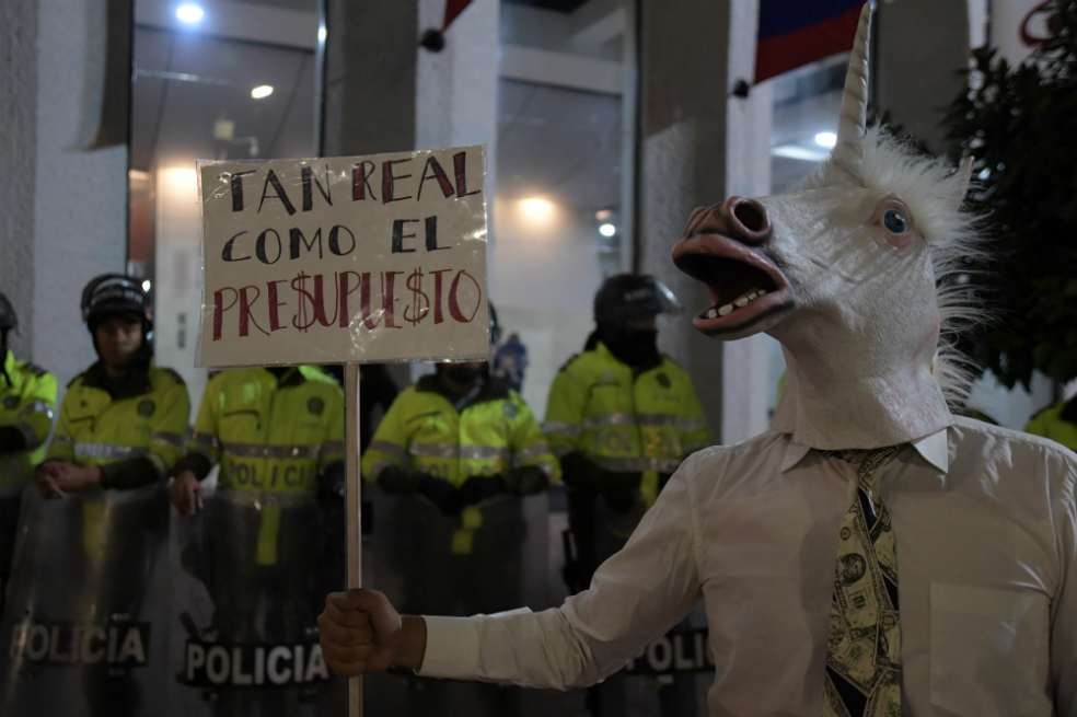 Los estudiantes le exigen al Gobierno que destine $4,5 billones para el financiamiento de las universidades públicas. / Gustavo Torrijos - El Espectador