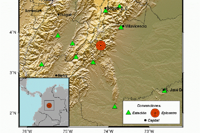 Sismo de magnitud 4,4 se registró en la madrugada de este lunes