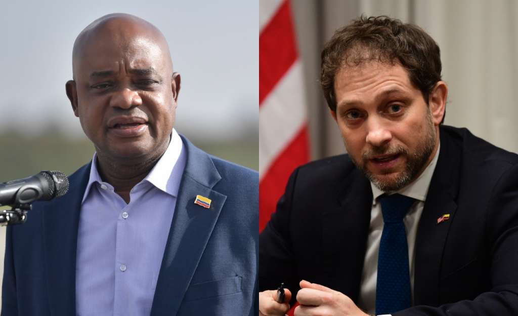 El canciller Luis Gilberto Murillo y Jon Finer, asesor de seguridad de Estados Unidos