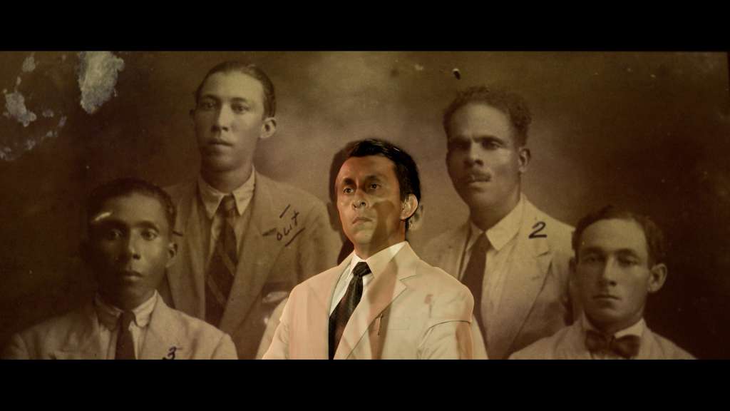 Líderes de la huelga bananera de 1928: (atrás, izq-der) Bernardino Guerrero y Nicanor Serrano, (primera fila, izq-der) Pedro M. del Río, Raúl Eduardo Mahecha y Erasmo Coronel.