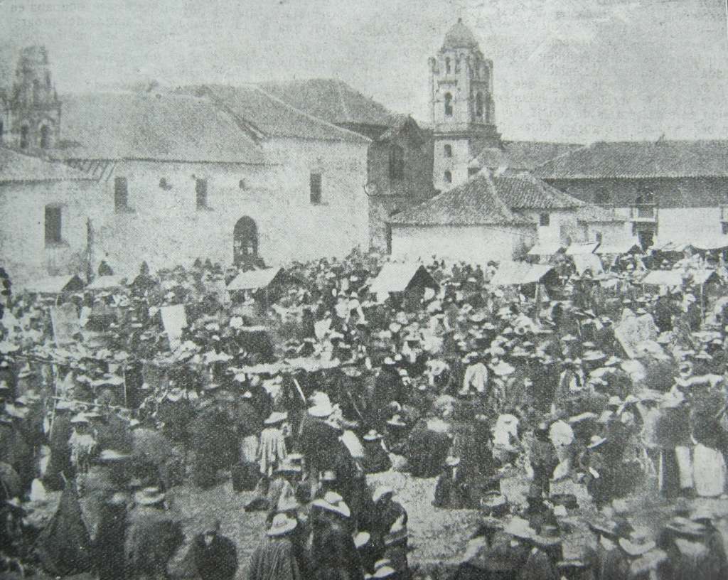 Plaza de San Francisco en 1862. Colección Museo de Bogotá