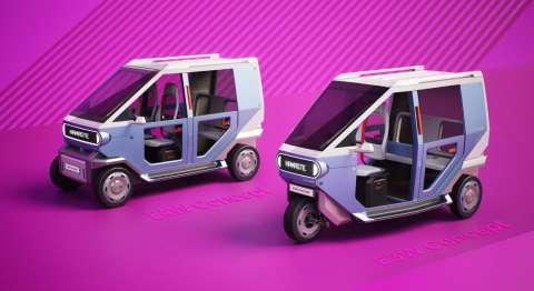 Así son los motocarros eléctricos de Hyundai y TVS presentados en India