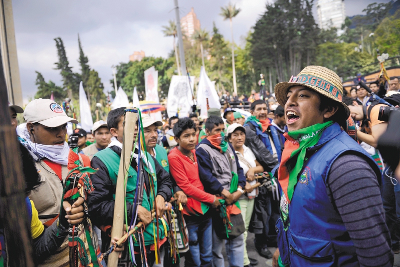 En el paro nacional del jueves pasado se registraron choques entre manifestantes y la Fuerza Pública. / Gustavo Torrijos