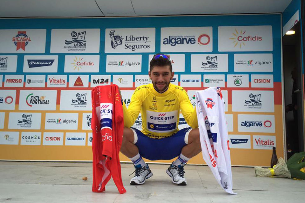 Fernando Gaviria fue líder de la Vuelta al Algarve tras la primera etapa. / Quick Step Floors