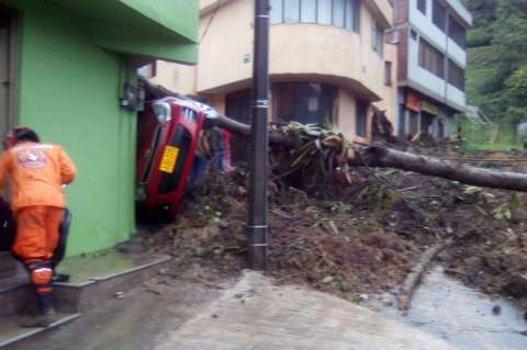 Imágenes de los deslizamientos en Manizales
