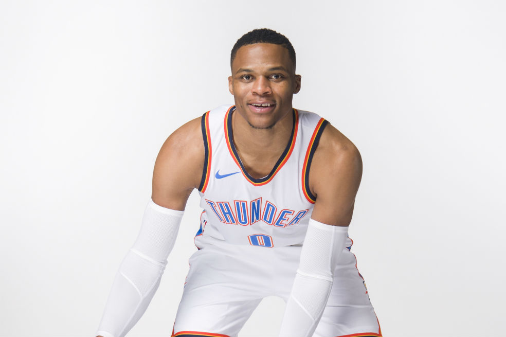 Russell Westbrook, base del Oklahoma City. / AFP