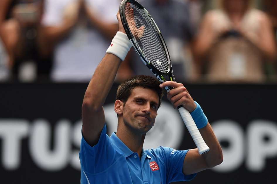 Novak Djokovic celebra su victoria contra Aljaz Bedene. Foto: AFP