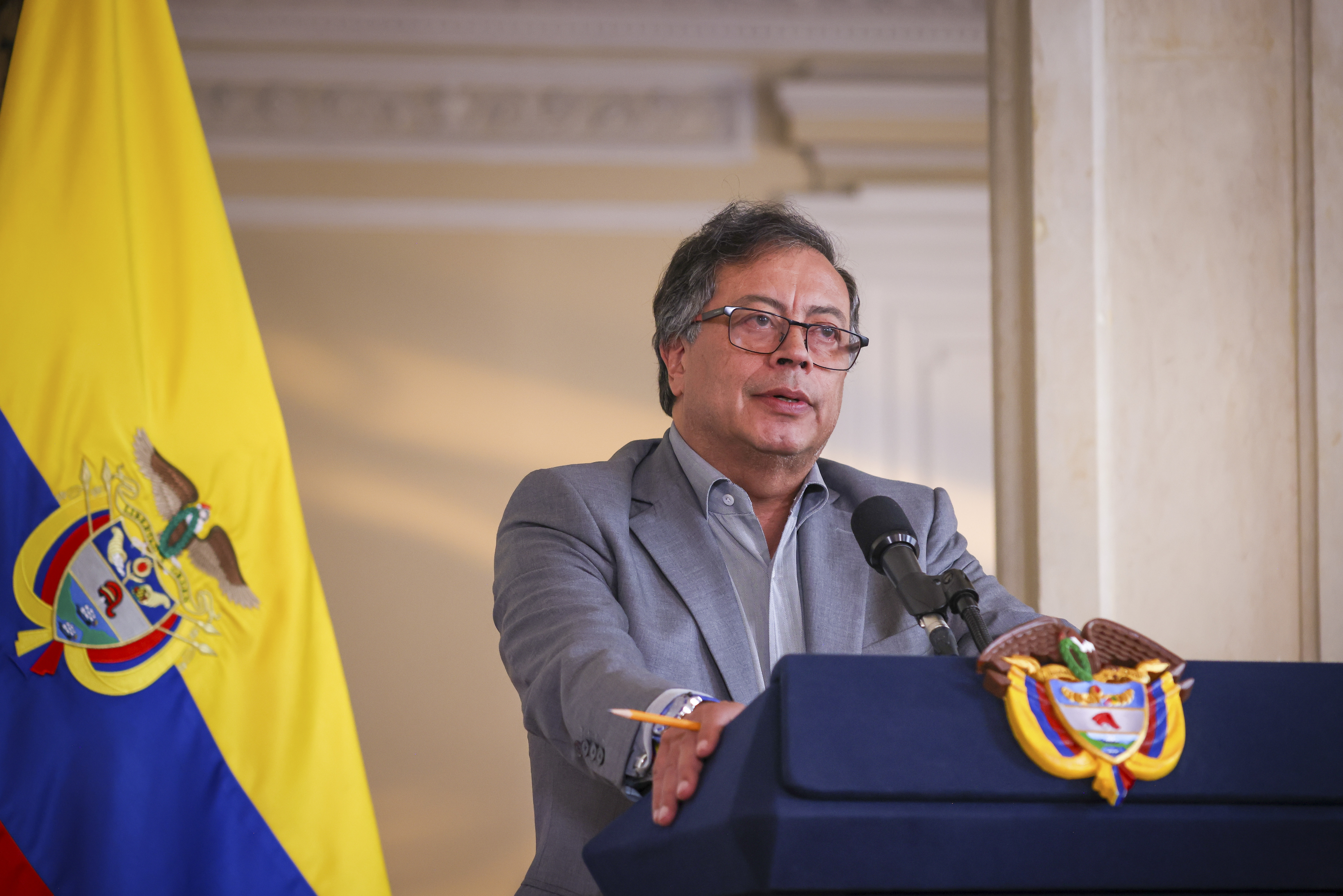 El presidente Gustavo Petro cuestionó las marchas convocadas por la oposición.