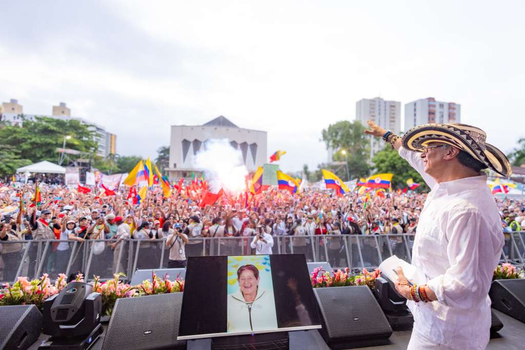 El presidente Gustavo Petro en Barranquilla.