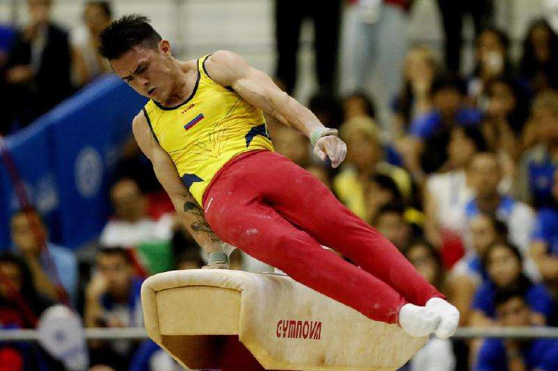 El gimnasta cucuteño Jossimar Calvo es uno de los referentes de la delegación de Colombia en los Juegos Suramericanos de Asunción (Paraguay). / EFE