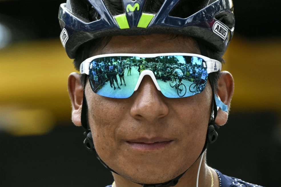 Nairo Quintana, líder del equipo Movistar. / AFP