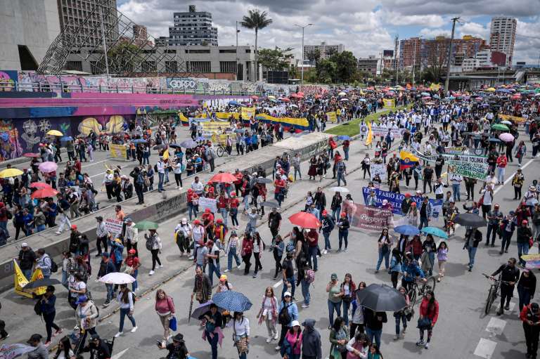 Protestas en la calle 26.