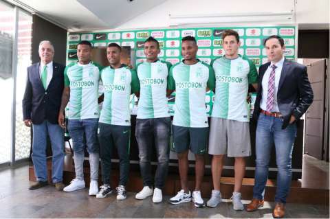 Atlético Nacional presentó a sus cinco contrataciones