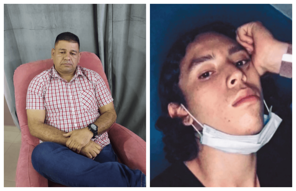 Patrullero Óscar Devia (izquierda), libre a petición de la Fiscalía. Santiago Murillo (derecha), víctima de asesinato.