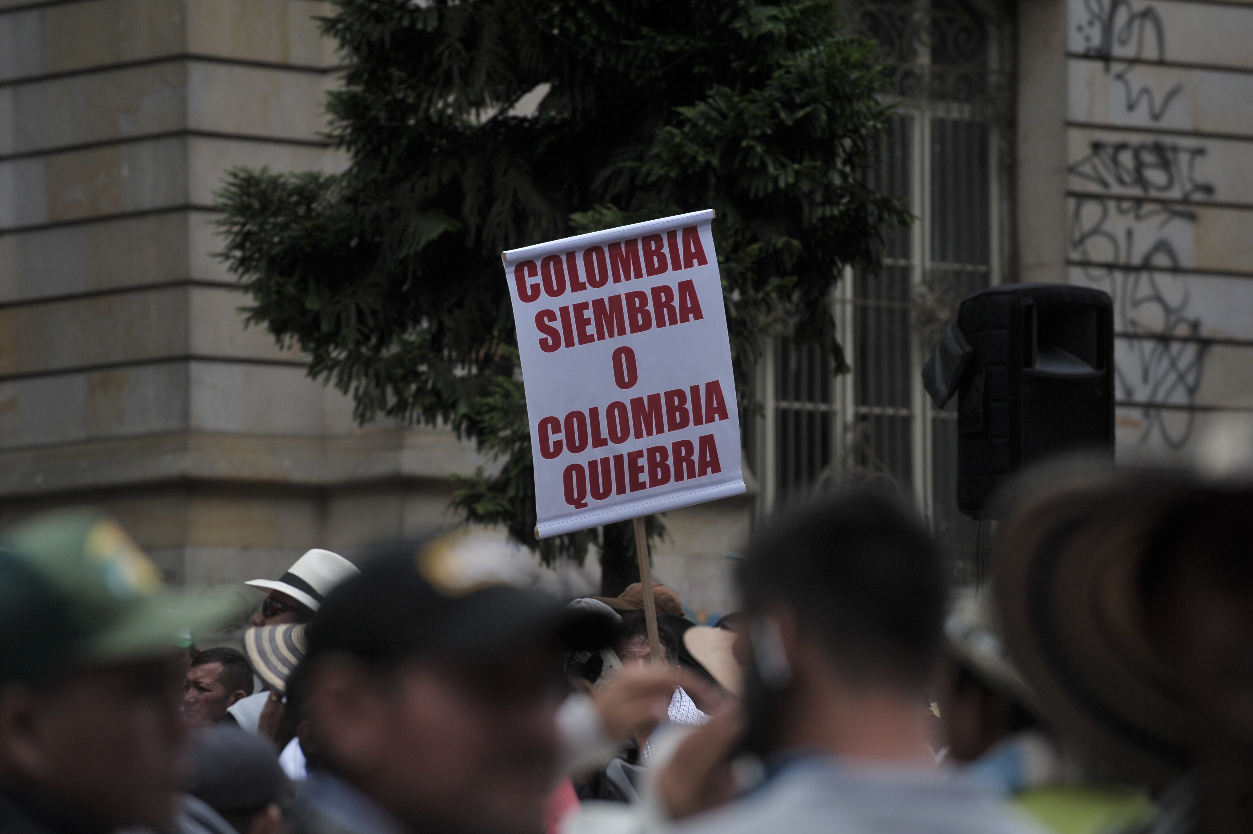 Productores de este sector, protestan por los subsidios insuficientes del gobierno, la importación y la sobreoferta.