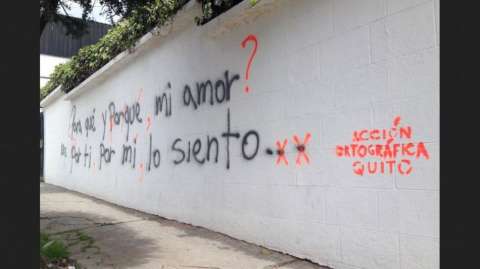 Conozca "Acción Ortográfica", el corrector de las faltas de ortografía en grafitis callejeros