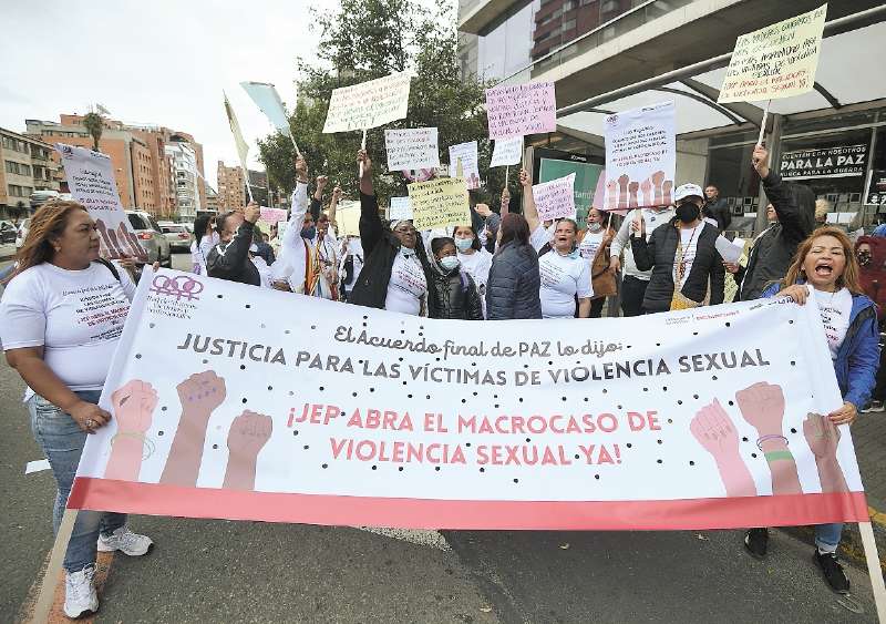Víctimas de violencia sexual - JEP - Protesta