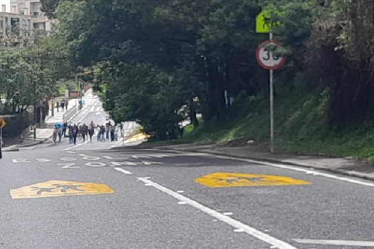 Protestas en inmediaciones de la sede Macarena de la Universidad Distrital