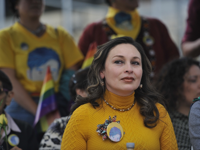 Alba Reyes lleva casi siete años exigiendo justicia en nombre de su hijo, Sergio Urrego. / Gustavo Torrijos