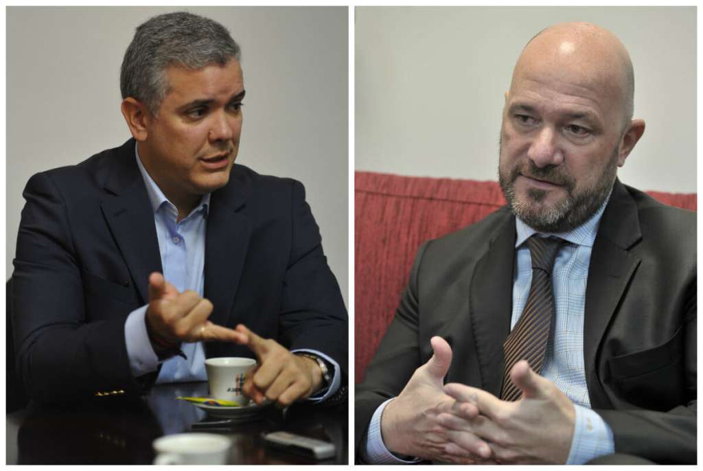 Mientras que Duque dijo que el informe “es una intromisión a la soberanía”, Brunori aseguró que son realidades que observa con su equipo de trabajo. / Gustavo Torrijos / Óscar Pérez