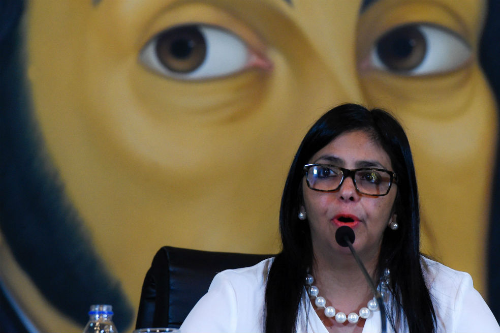 Delcy Rodríguez, canciller de Venezuela. / AFP