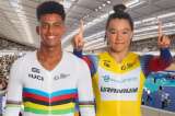 Doble victoria para Colombia en keirin: Kevin Quintero y Martha Bayona ganaron en Londres