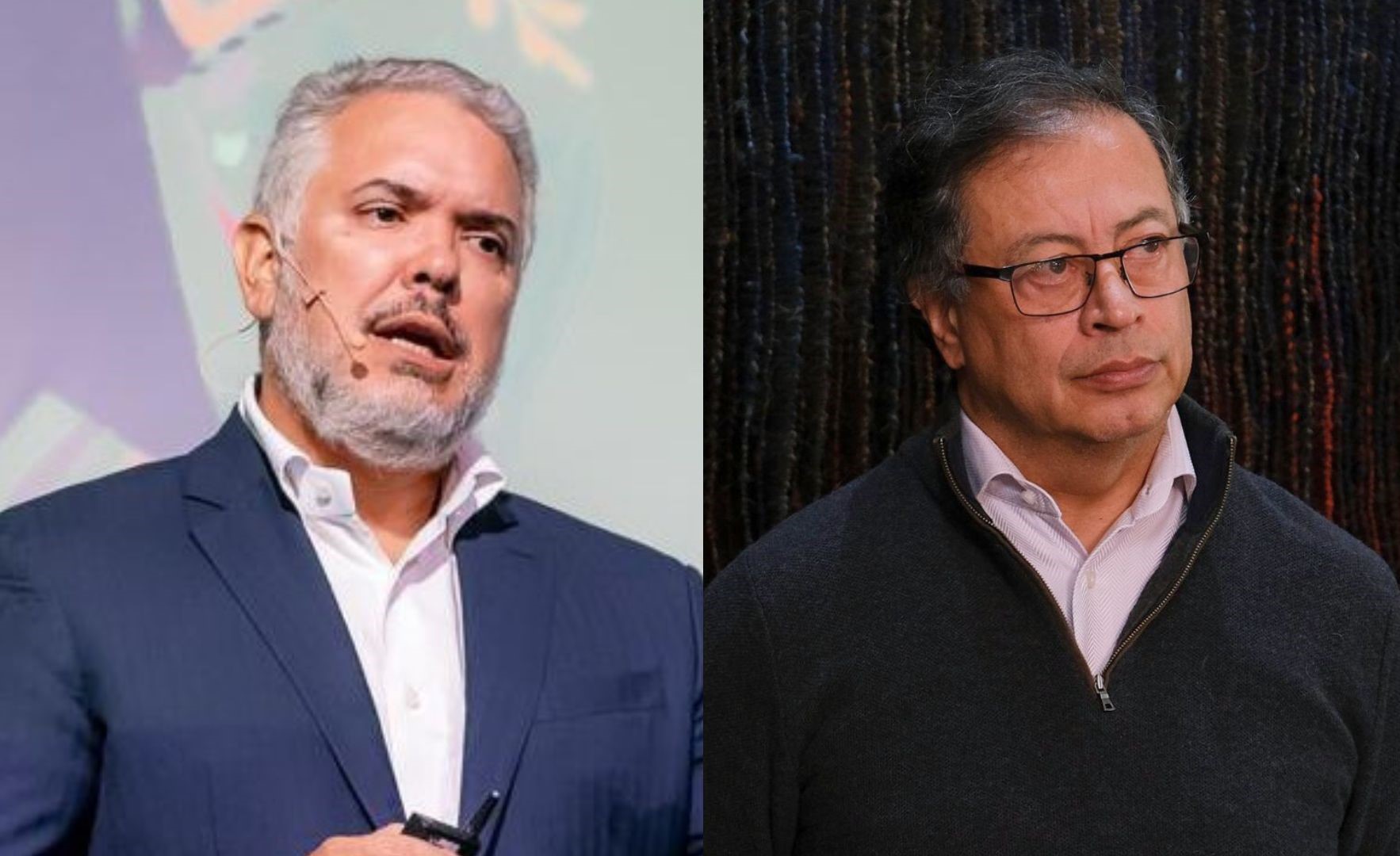 Expresidente Iván Duque y presidente Gustavo Petro.