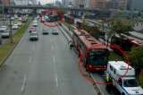 Caos en la Autopista Norte por choques protagonizados por buses de Transmilenio