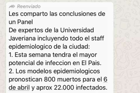 Un WhatsApp de “expertos de la Javeriana" que metió en líos a un profesor