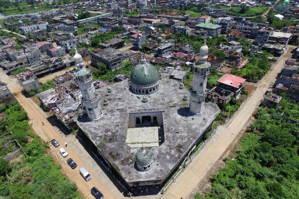 Vista aérea de la ciudad de Malawi dos años después de la invasión yihadista. / AFP