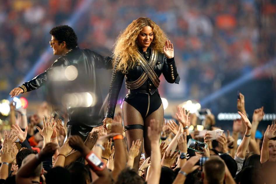 Beyoncé en el Super Bowl 50. / AFP