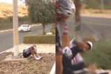 Juan Sebastián Molano sufrió una dura y aparatosa caída en el UAE Tour: video