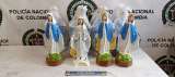 Encuentran 11 figuras de la Virgen María cargadas de cocaína en aeropuerto El Dorado