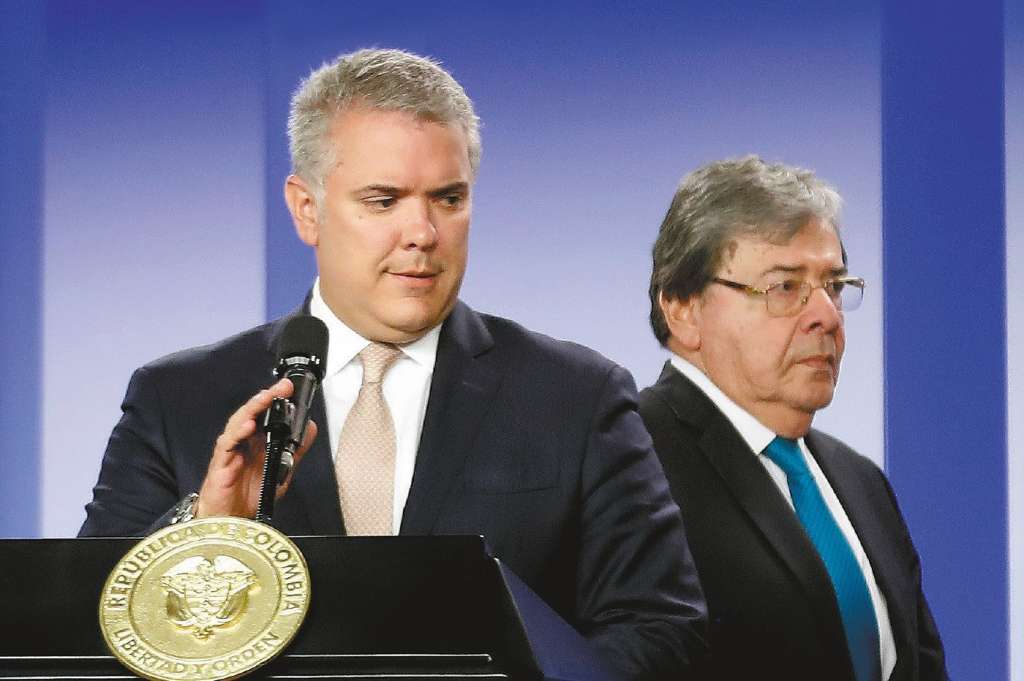 Presidente Duque y ministro de Defensa
