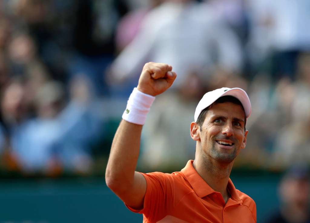 Belgrade (Serbia), 23/04/2022.- Novak Djokovic of Serbia celebrates after winning his semi final match against Karen Khachanov of Russia at the Serbia Open tennis tournament in Belgrade, Serbia, 23 April 2022. (Tenis, Abierto, Rusia, Belgrado) EFE/EPA/ANDREJ CUKIC