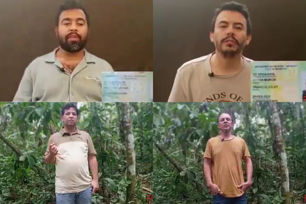 ELN divulga nuevas pruebas de supervivencia de cuatro funcionarios secuestrados en Arauca.