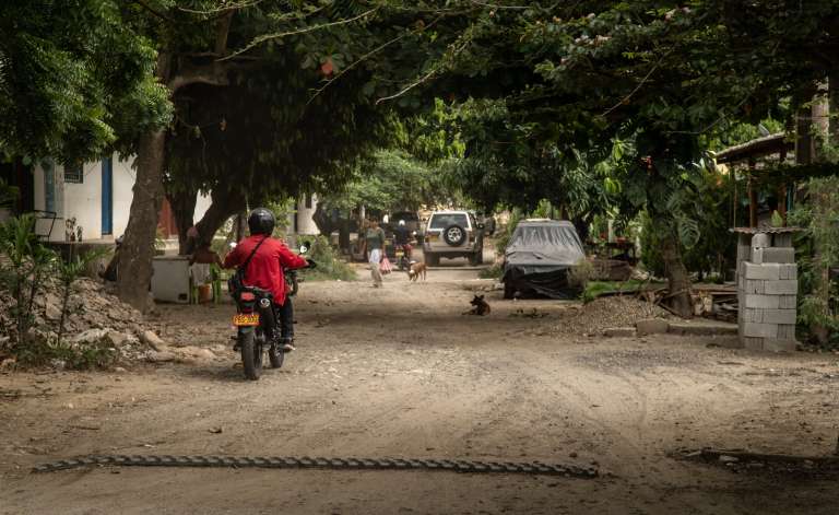 Las calles de Puerto Nuevo, en Santa Marta.