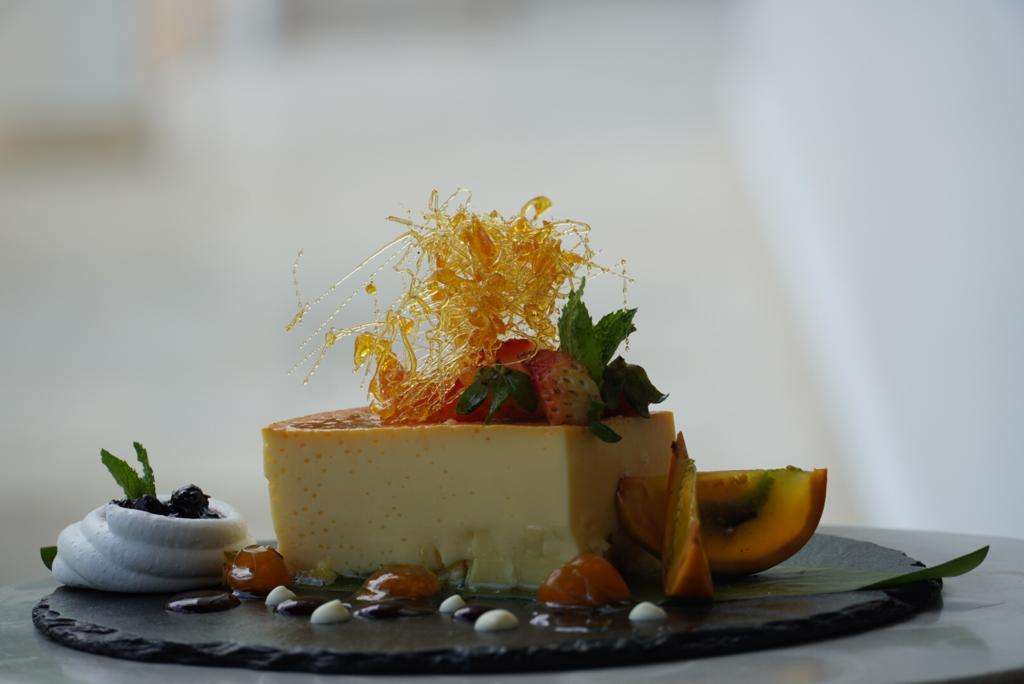 Flan de queso, del chef Alirio Rodríguez.