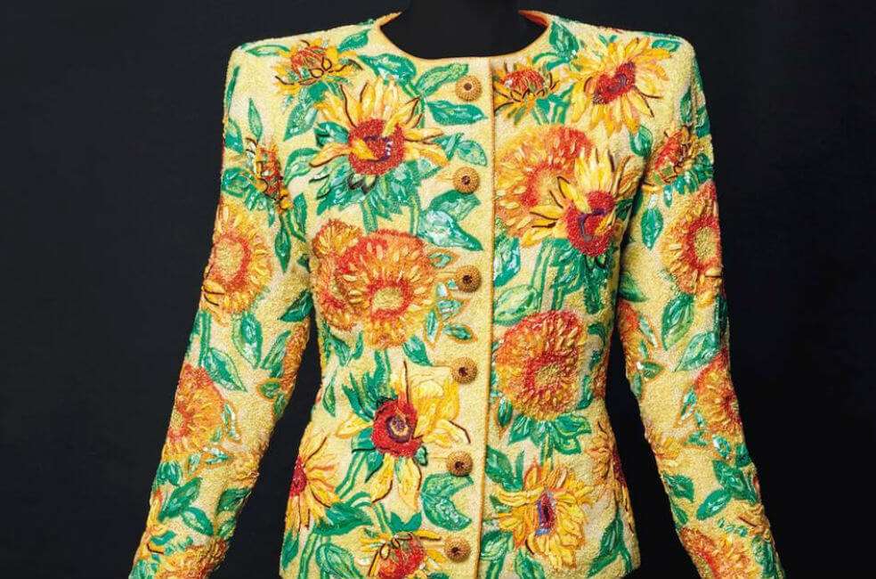 A subasta chaqueta de Saint Laurent inspirada en "Girasoles" de Van Gogh