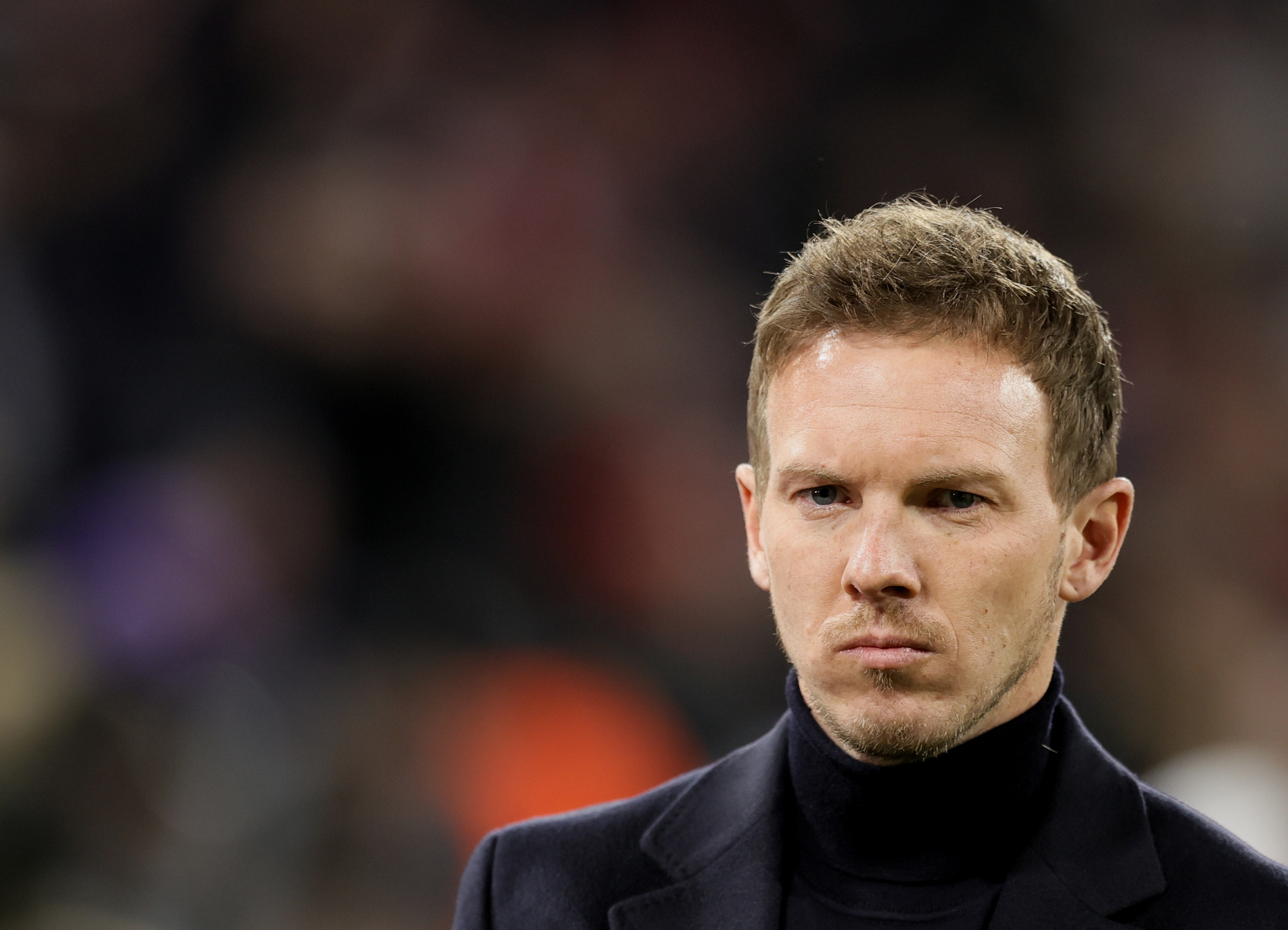 Munich (Germany), 08/03/2023.- Head coach of Bayern Munich Julian Nagelsmann reacts before the UEFA Champions League Round of 16, 2nd leg match between Bayern Munich and Paris Saint-Germain in Munich, Germany, 08 March 2023. (Liga de Campeones, Alemania) EFE/EPA/RONALD WITTEK