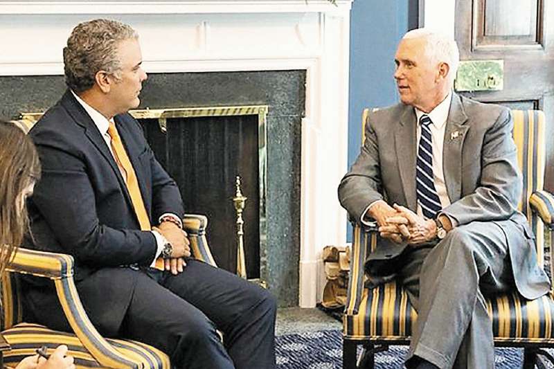 El jueves, Iván Duque se reunió con Mike Pence, vicepresidente de Estados Unidos. / Archivo particular