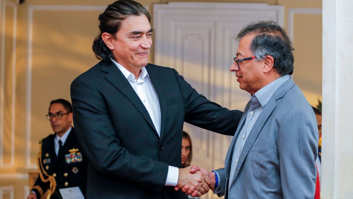 Gustavo Bolívar, director del DPS, y el presidente Gustavo Petro