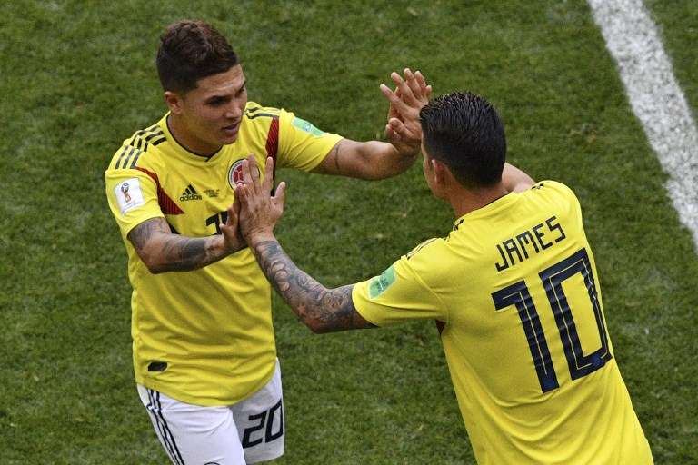 Juan Fernando Quintero y James Rodríguez compartieron en la selección nacional en los mundiales de Brasil 2014 y Rusia 2018.