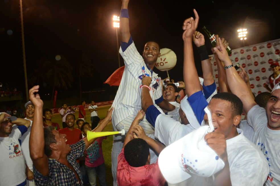Caimanes celebró este martes su octavo título en el béisbol colombiano./ Cortesía El Heraldo