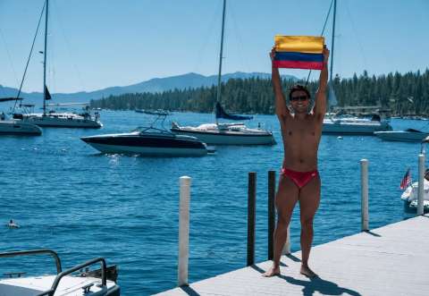 Jorge Iván del Valle logró una histórica triple corona en natación de aguas abiertas