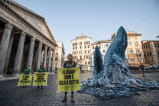 Las ballenas de Greenpeace que se robaron el protagonismo del Panteón