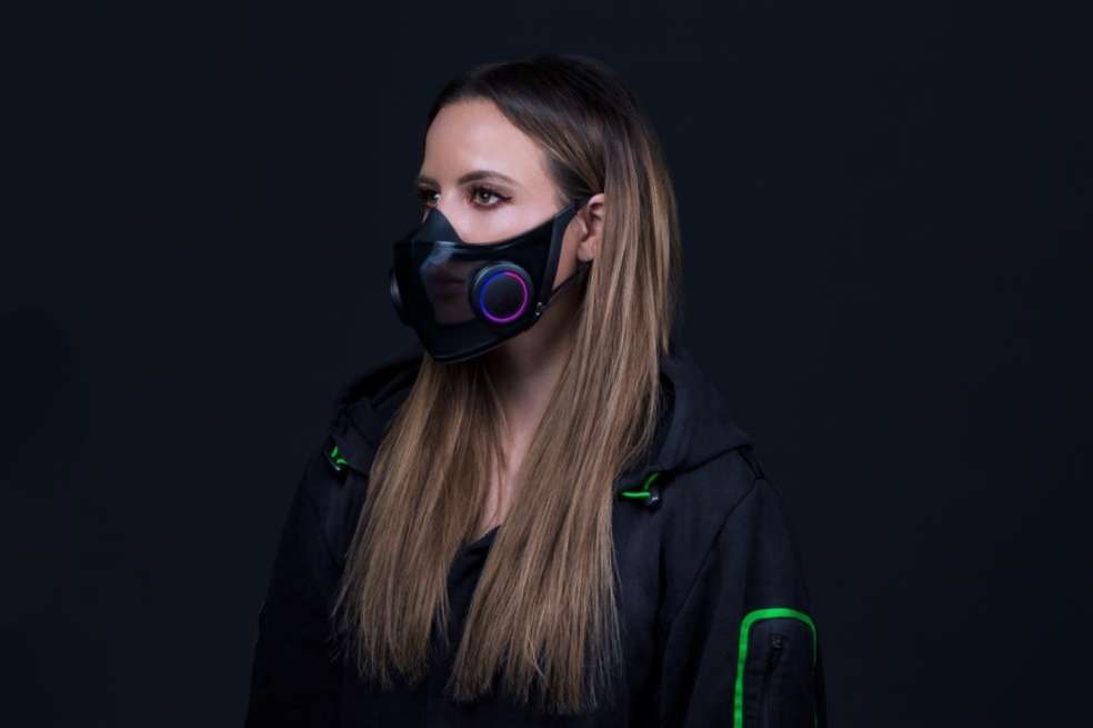 Este es el concepto de máscara inteligente de Razer: sostenible, transparente y con iluminación personalizada.