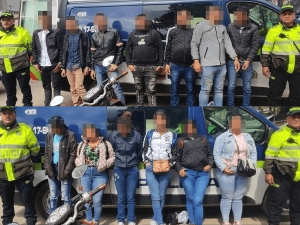 Los 13 sujetos eran señalados de asaltar, en la modalidad de cosquilleo, a pasajeros dentro del Sistema de Transporte Público de la capital.