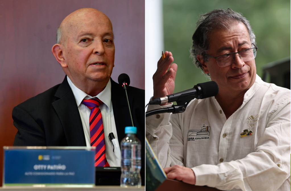 Otty Patiño, consejero comisionado de paz; y el presidente de Gustavo Petro.
