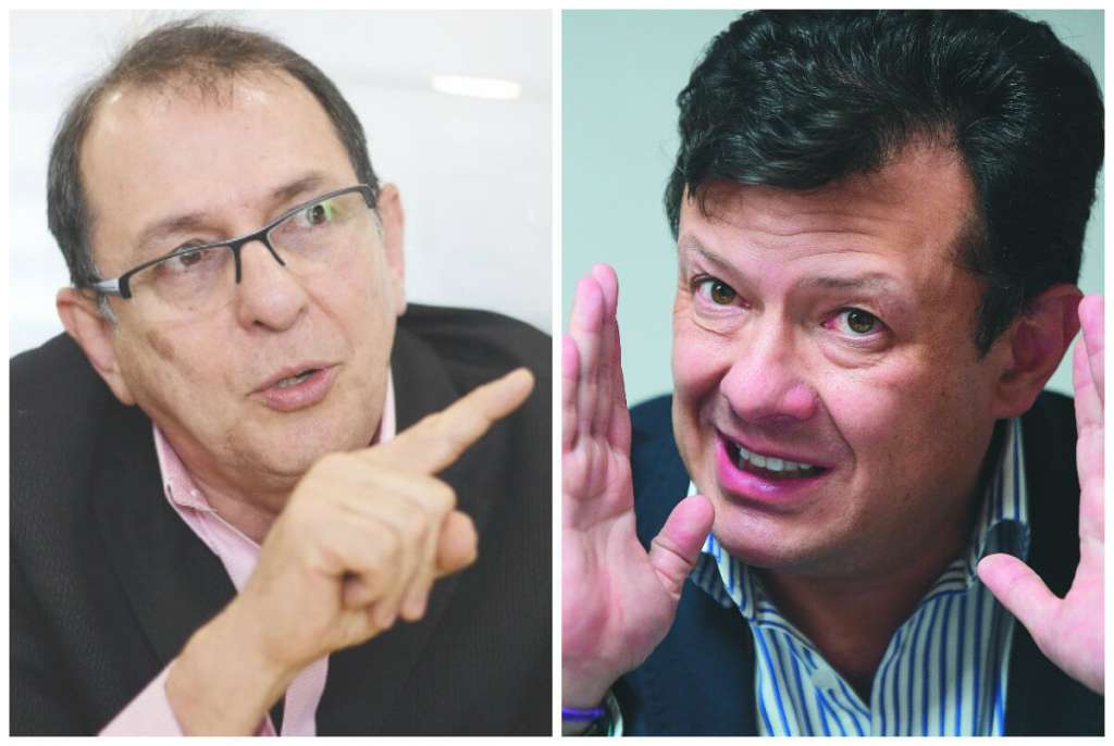 Rojas (izquierda) dice contar con el respaldo del 80 % de los líderes que hicieron campaña con Petro en la segunda vuelta presidencial. Por su parte, uno de los inamovibles de Morris (derecha) es el metro subterráneo, lo que podría ser una fractura de cara a una coalición interpartidista. / Gustavo Torrijos - Cristian Garavito